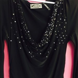 By Guess: Beautiful, silky black dress